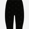 Flocked jersey cycling shorts with all-over DG logo