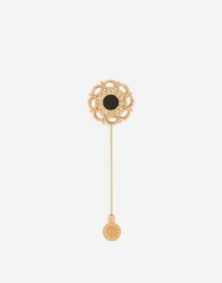 Floral enameled lapel pin