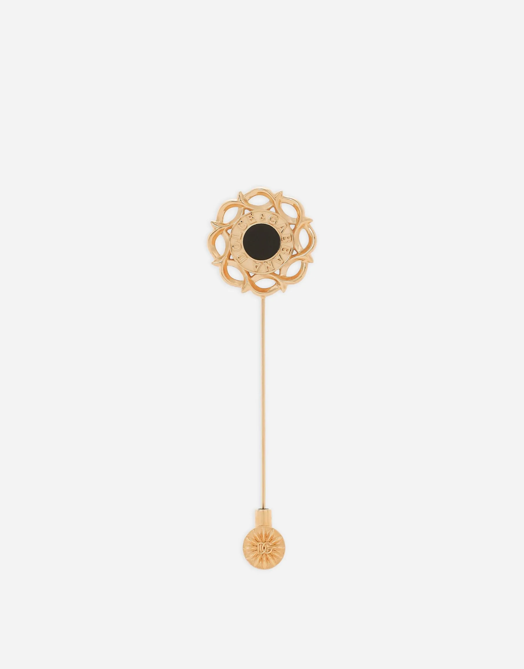 Floral enameled lapel pin