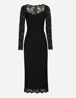 Floral lace midi dress