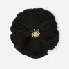Floral poplin brooch