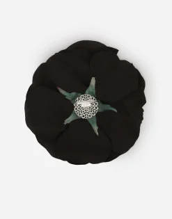 Floral poplin brooch