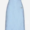 Floral quilted jacquard midi skirt with DG logo