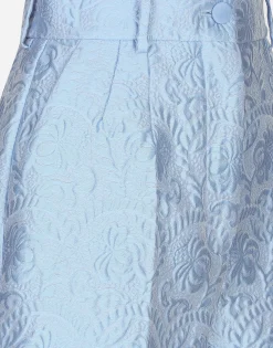 Floral quilted jacquard shorts