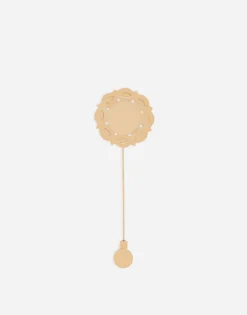Floral rhinestone-detailed lapel pin