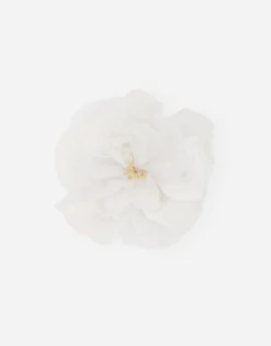 Floral silk brooch