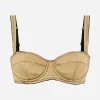 Foiled jersey balconette bra