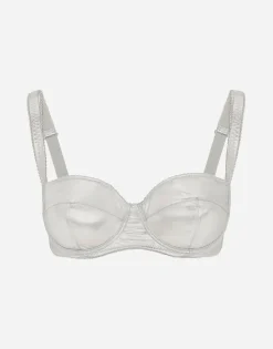 Foiled jersey balconette bra