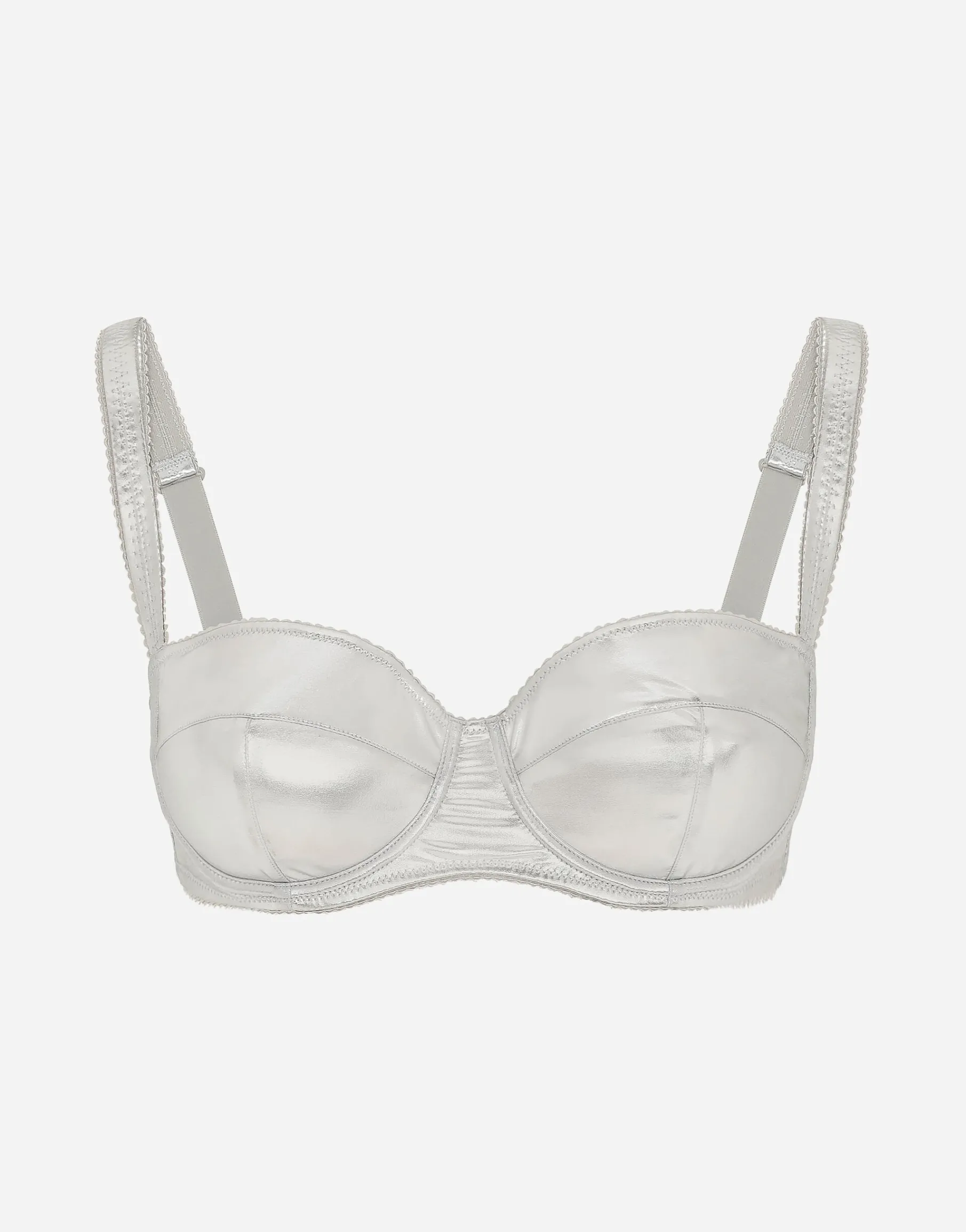 Foiled jersey balconette bra