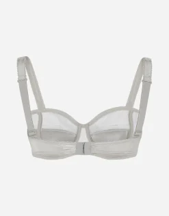 Foiled jersey balconette bra