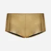 Foiled jersey low-rise panties