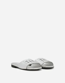 Foiled lambskin sliders