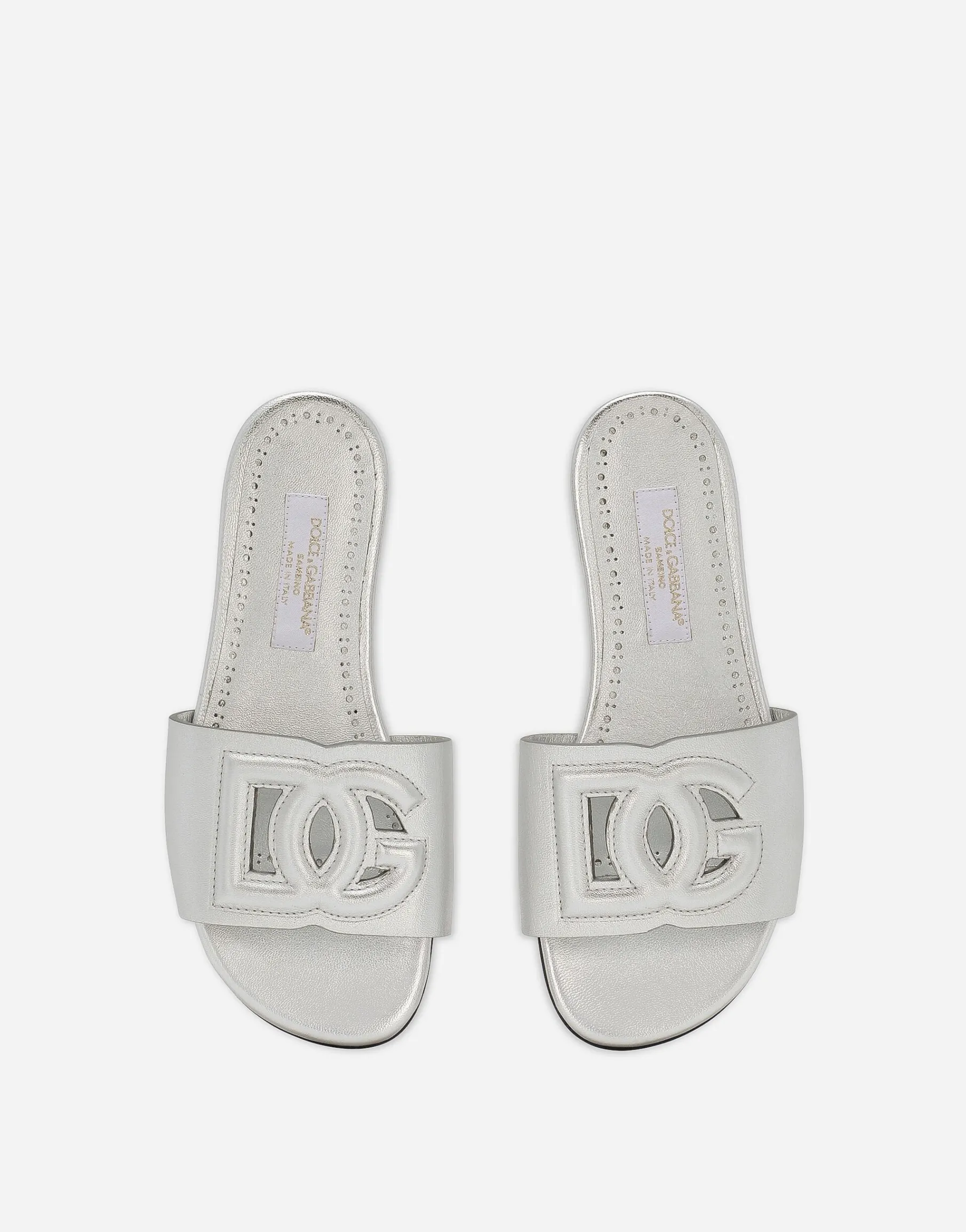 Foiled lambskin sliders