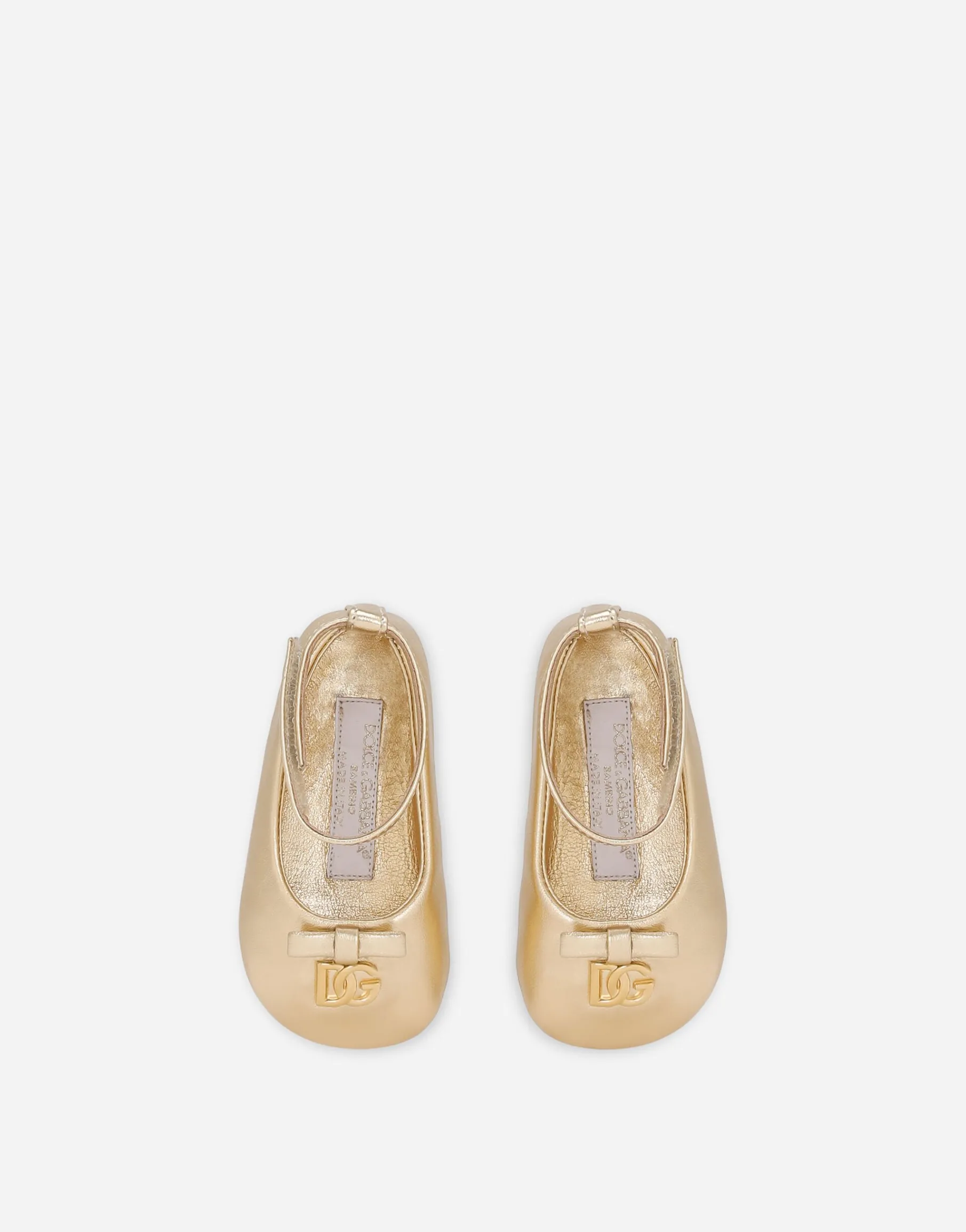 Foiled nappa leather ballet flats