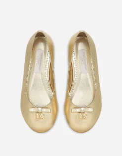 Foiled nappa leather ballet flats