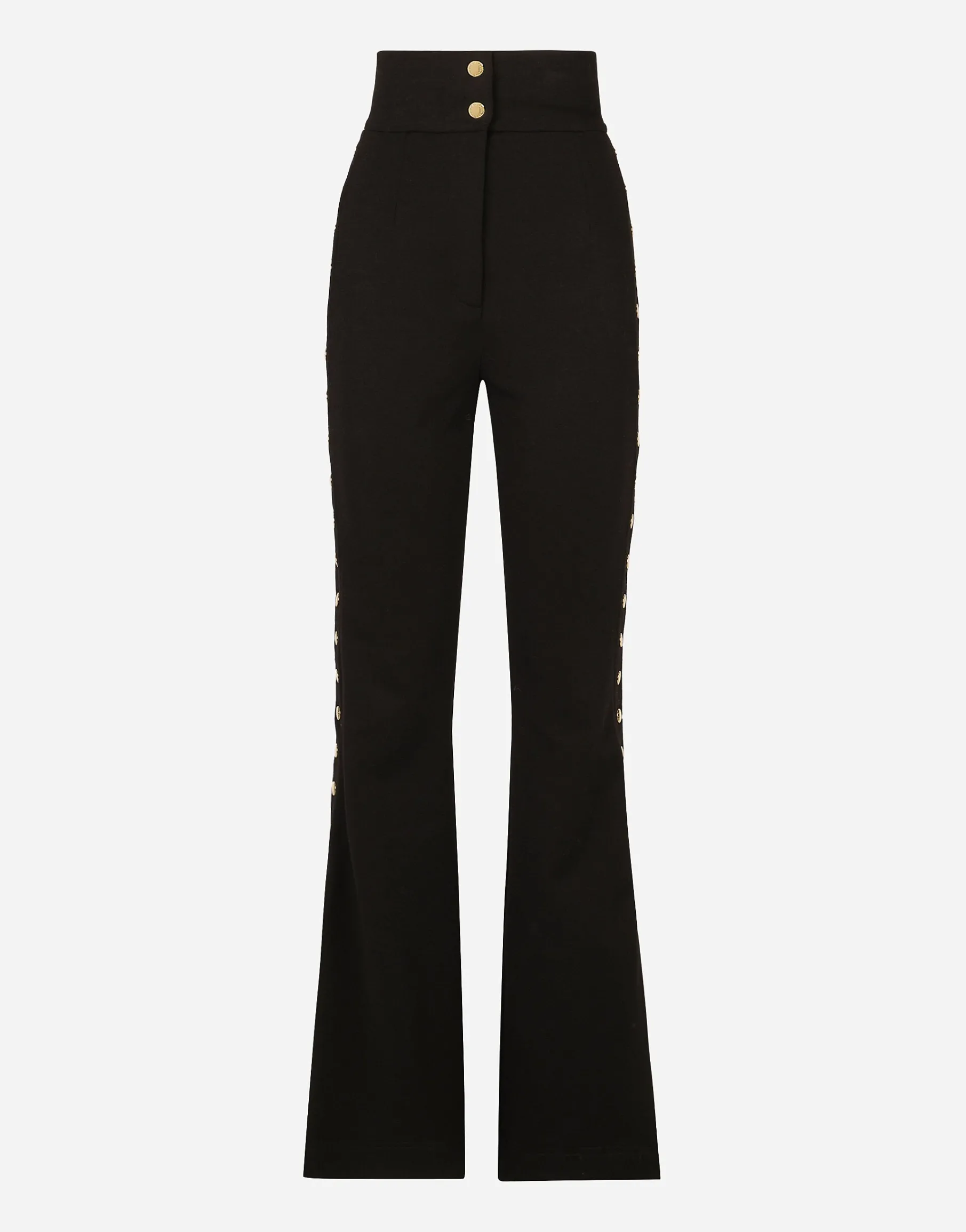 Full Milano pants with buttons down the side