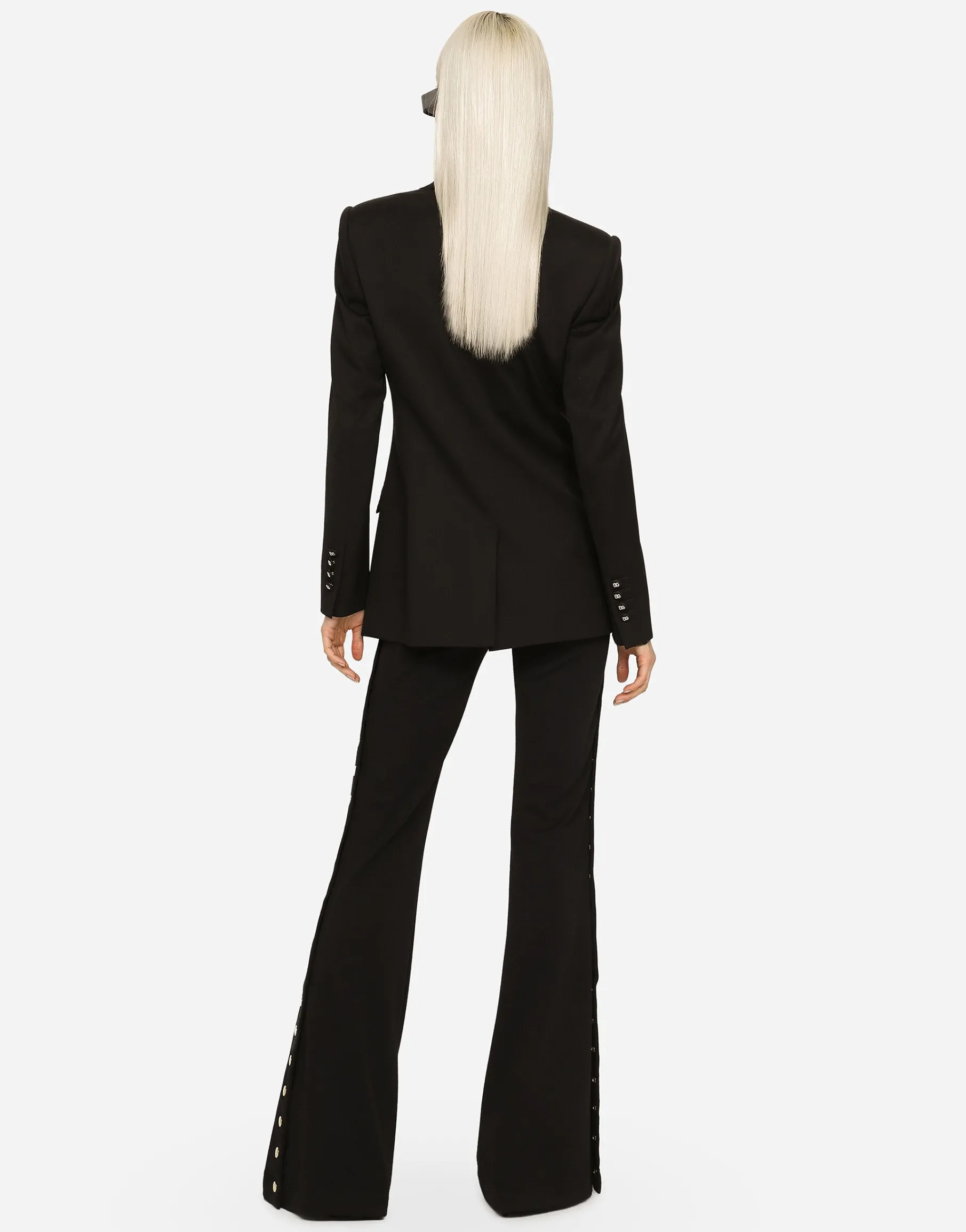 Full Milano pants with buttons down the side