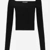 Full-fashioned viscose sweater