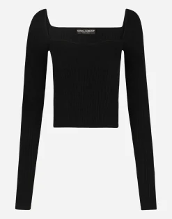 Full-fashioned viscose sweater