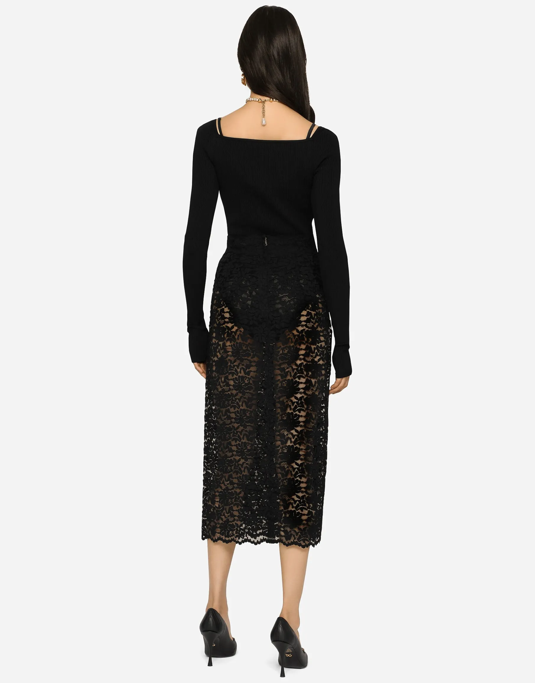 Full-fashioned viscose sweater