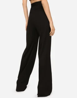 Gabardine palazzo pants
