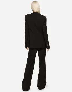 Gabardine palazzo pants
