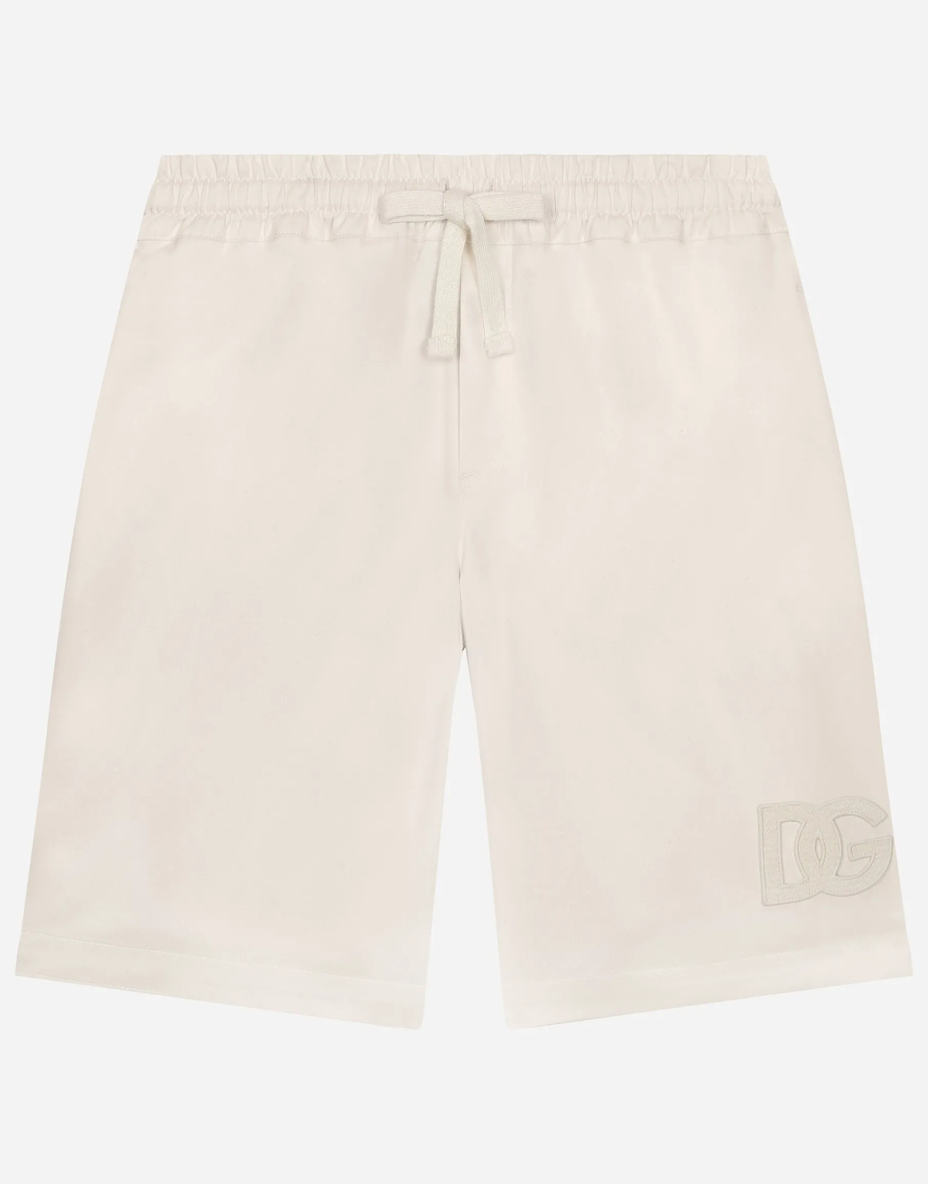 Gabardine shorts with DG logo