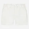 Garment-dyed gabardine shorts