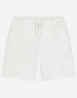 Garment-dyed gabardine shorts