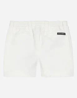 Garment-dyed gabardine shorts