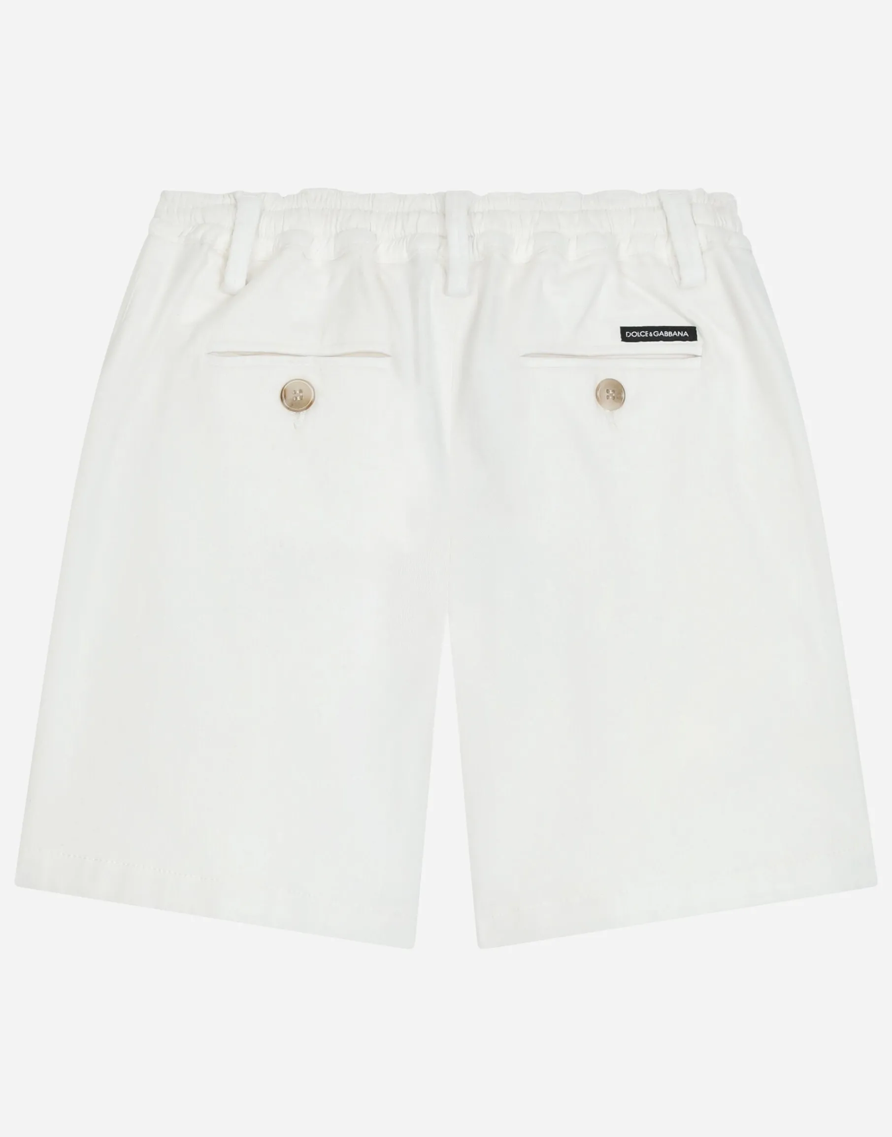 Garment-dyed gabardine shorts