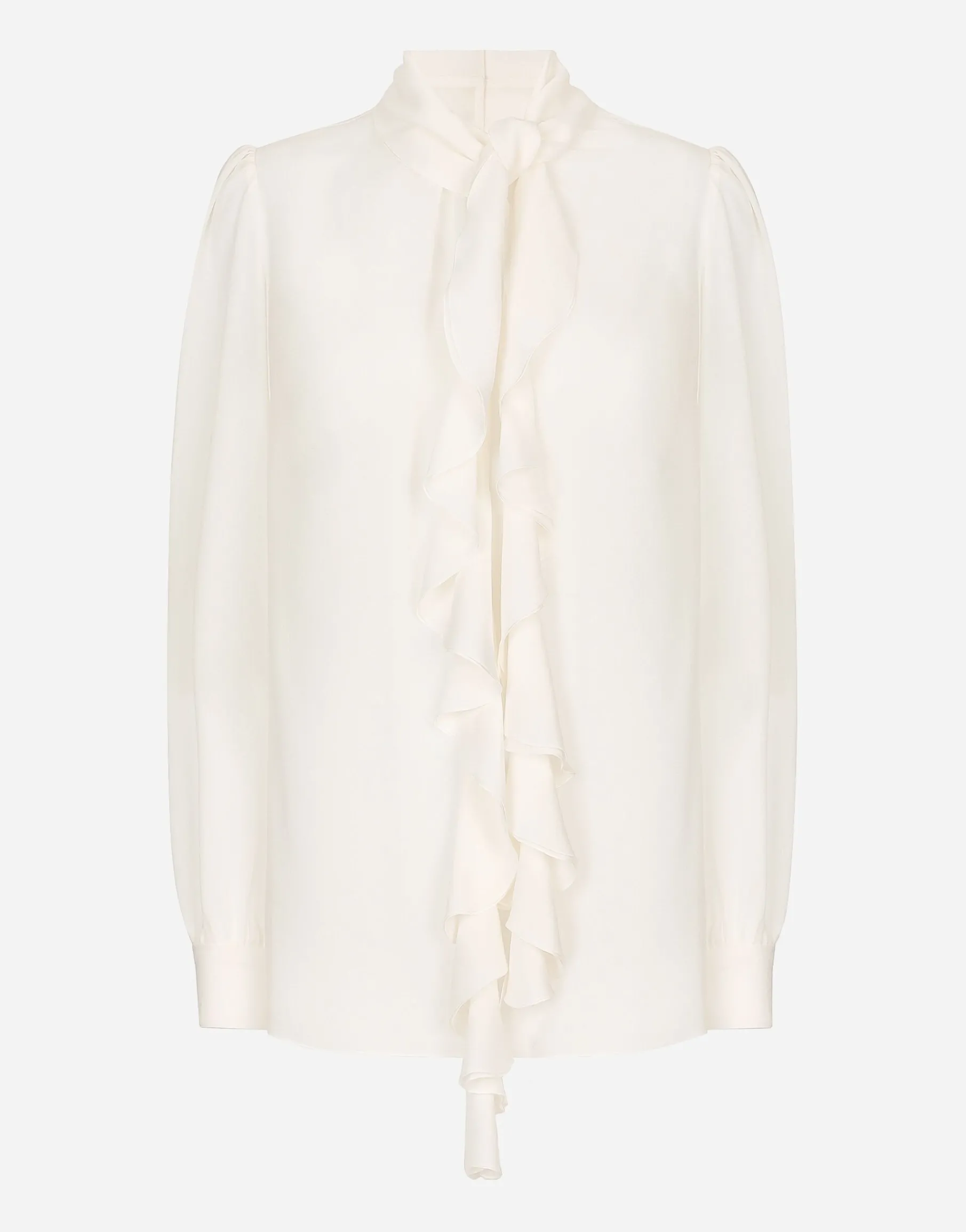 Georgette blouse with ruches