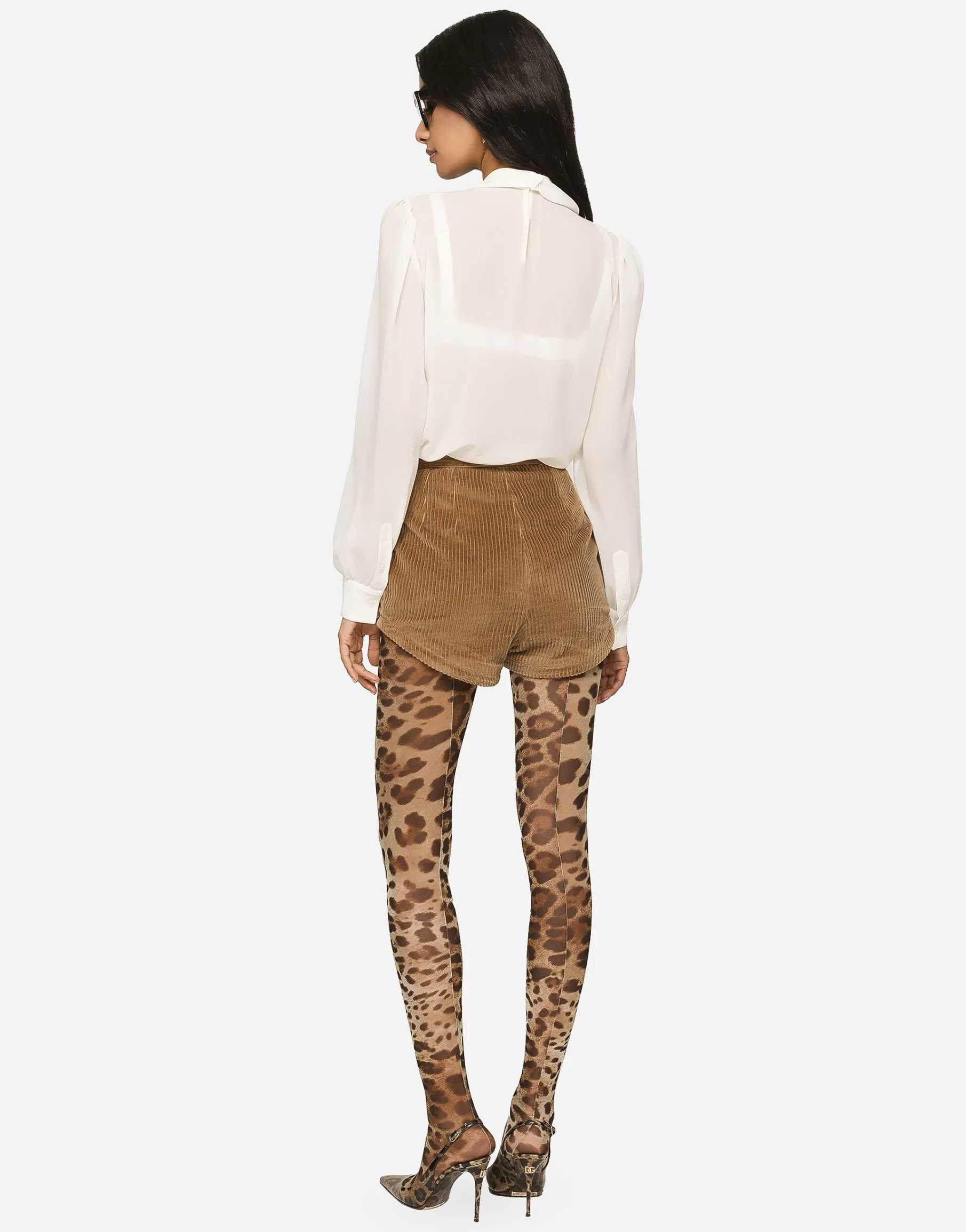Georgette blouse with ruches