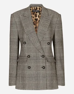 Glen plaid jacket with vents