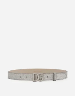 Glittery fabric belt