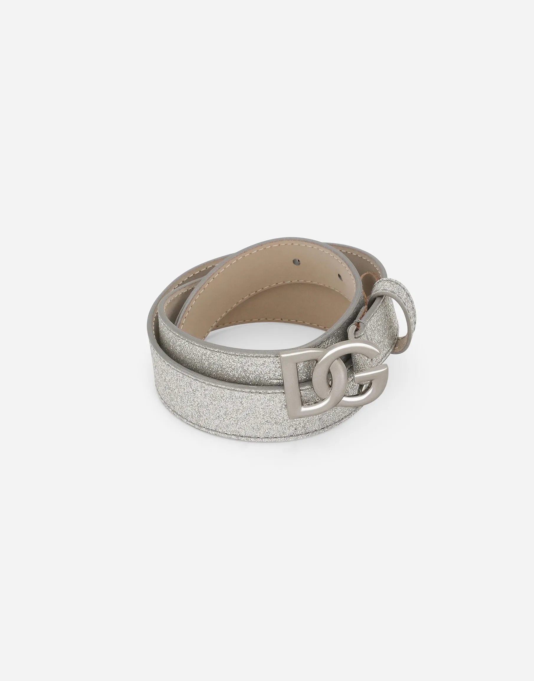 Glittery fabric belt