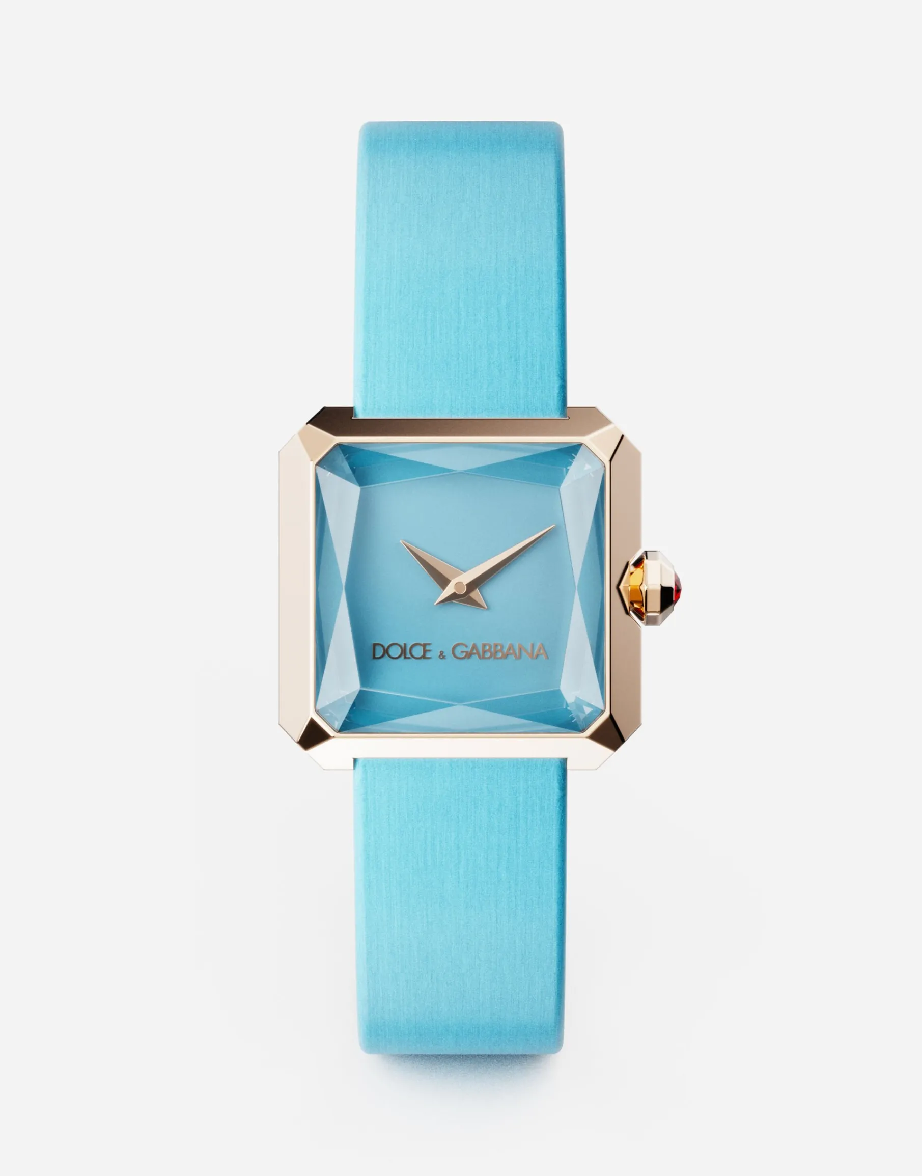 Gold watch with silk strap