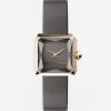 Gold watch with silk strap