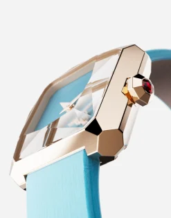 Gold watch with silk strap