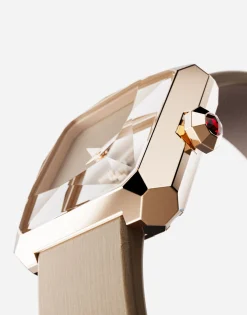 Gold watch with silk strap