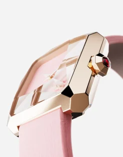 Gold watch with silk strap