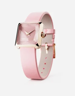 Gold watch with silk strap