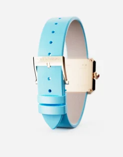 Gold watch with silk strap