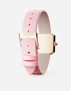 Gold watch with silk strap