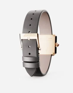 Gold watch with silk strap