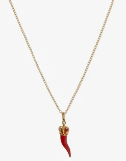 Good luck pendant in enamelled yellow gold