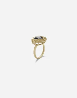 Heart-shaped sapphire ring