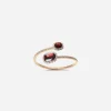 Heritage yellow gold bracelet with rodolith garnet and colourless sapphire