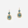 Herritage earrings in yellow gold with aquamarines and yellow sapphires