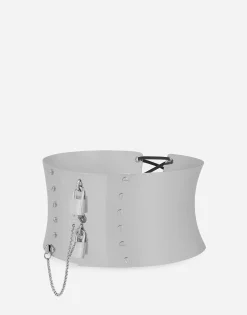 High corset belt with padlocks